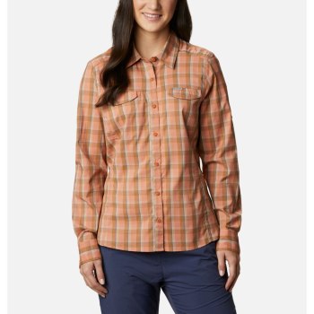 Columbia Silver Ridge Lite Plaid Long Sleeve, Camisa Rosas Para Mujer | 546091-RHD